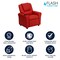 Flash Furniture Kids Recliner, 21-1/2" to 36-1/2" x 27", Upholstery Color: Red DG-ULT-KID-RED-GG - alternate 7